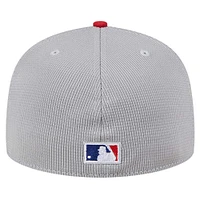 Men's New Era Gray Philadelphia Phillies Pivot Mesh 59FIFTY Fitted Hat