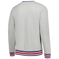 Sweat-shirt classique Throwback des Phillies de Philadelphie New Era gris chiné pour hommes