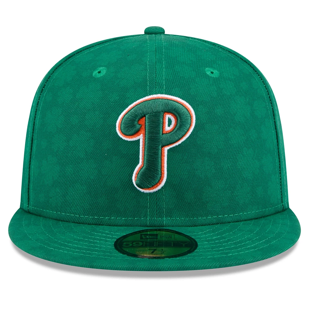Men's New Era Kelly Green Philadelphia Phillies St. Patrick's Day 59FIFTY Fitted Hat