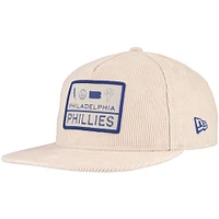 Men's New Era Khaki Philadelphia Phillies Summer Essential Golfer Snapback Hat