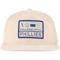 Men's New Era Khaki Philadelphia Phillies Summer Essential Golfer Snapback Hat