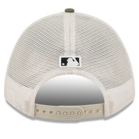 Men's New Era Light Beige/Olive Philadelphia Phillies 2025 Armed Forces Day 9FORTY M-Crown A-Frame Adjustable Hat