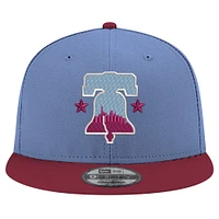 Casquette Snapback 9FIFTY New Era pour hommes des Phillies de Philadelphie 2024 City Connect bleu clair