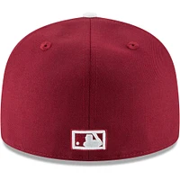 Men's New Era Maroon Philadelphia Phillies Cooperstown Collection Wool 59FIFTY Fitted Hat