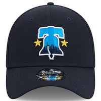 Casquette flexible New Era pour hommes des Phillies de Philadelphie 2024 City Connect 39THIRTY Flex bleu marine
