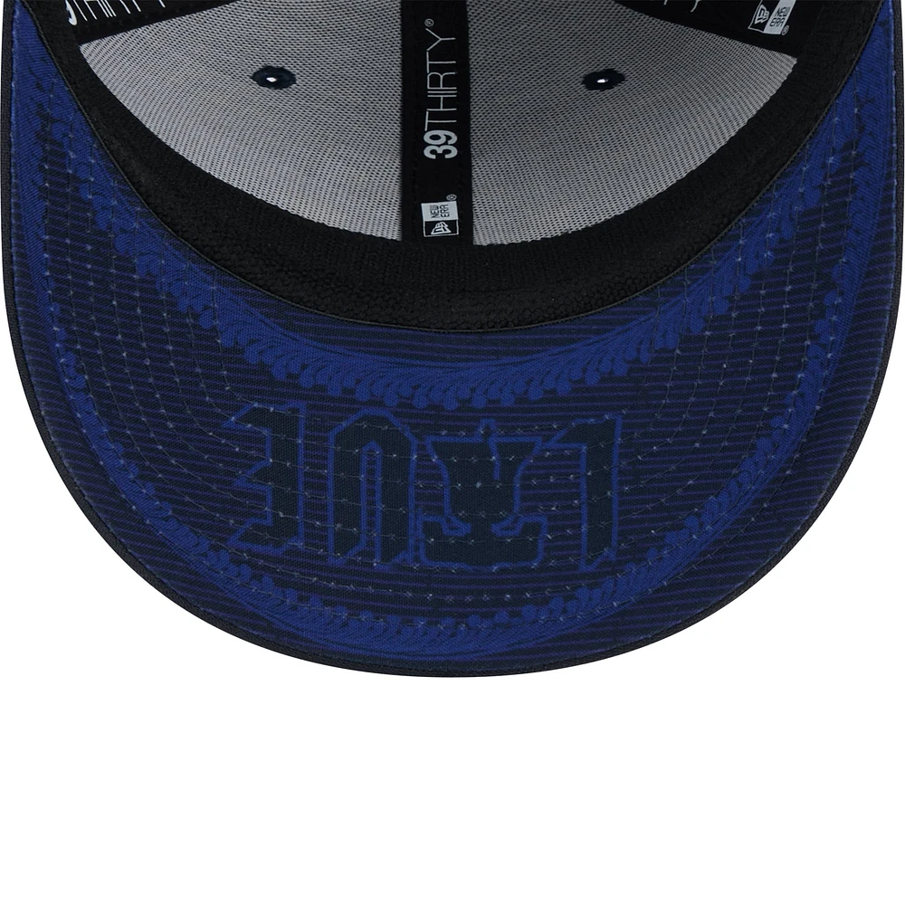 Casquette flexible New Era pour hommes des Phillies de Philadelphie 2024 City Connect 39THIRTY Flex bleu marine