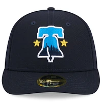 Casquette ajustée 59FIFTY à profil bas New Era pour hommes des Phillies de Philadelphie 2024 City Connect bleu marine