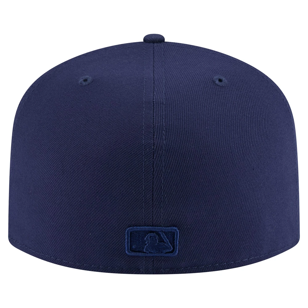 Men's New Era Navy Philadelphia Phillies Color Pack A-Frame 59FIFTY Fitted Hat