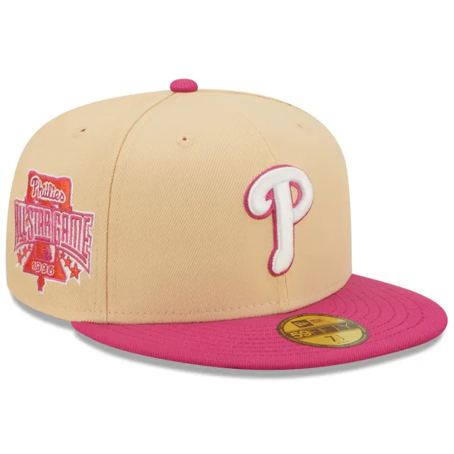 Men's New Era White/Coral Philadelphia Phillies Final Season at Veterans Stadium Strawberry Lolli 59FIFTY Fitted Hat