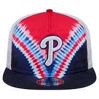 Men's New Era Philadelphia Phillies Tie-Dye Golfer Trucker Adjustable Hat