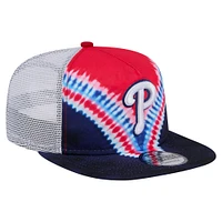 Men's New Era Philadelphia Phillies Tie-Dye Golfer Trucker Adjustable Hat