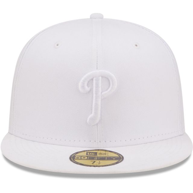 Casquette ajustée 59FIFTY des Phillies de Philadelphie New Era pour homme, blanc sur