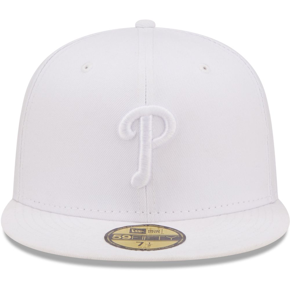 Men's New Era Philadelphia Phillies White on 59FIFTY Fitted Hat