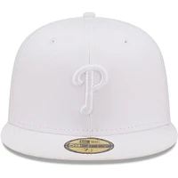 Men's New Era Philadelphia Phillies White on 59FIFTY Fitted Hat