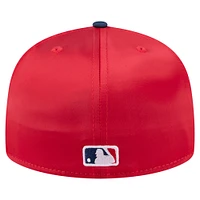 Men's New Era Red/Navy Philadelphia Phillies Satin 59FIFTY Fitted Hat