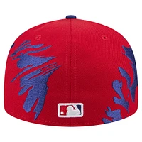 Casquette ajustée rétro Philadelphia Phillies 59FIFTY New Era pour homme rouge/bleu royal