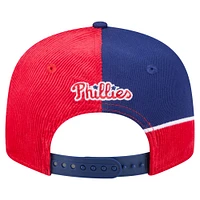 Men's New Era Red/Royal Philadelphia Phillies Retro Split Corduroy Snapback Hat