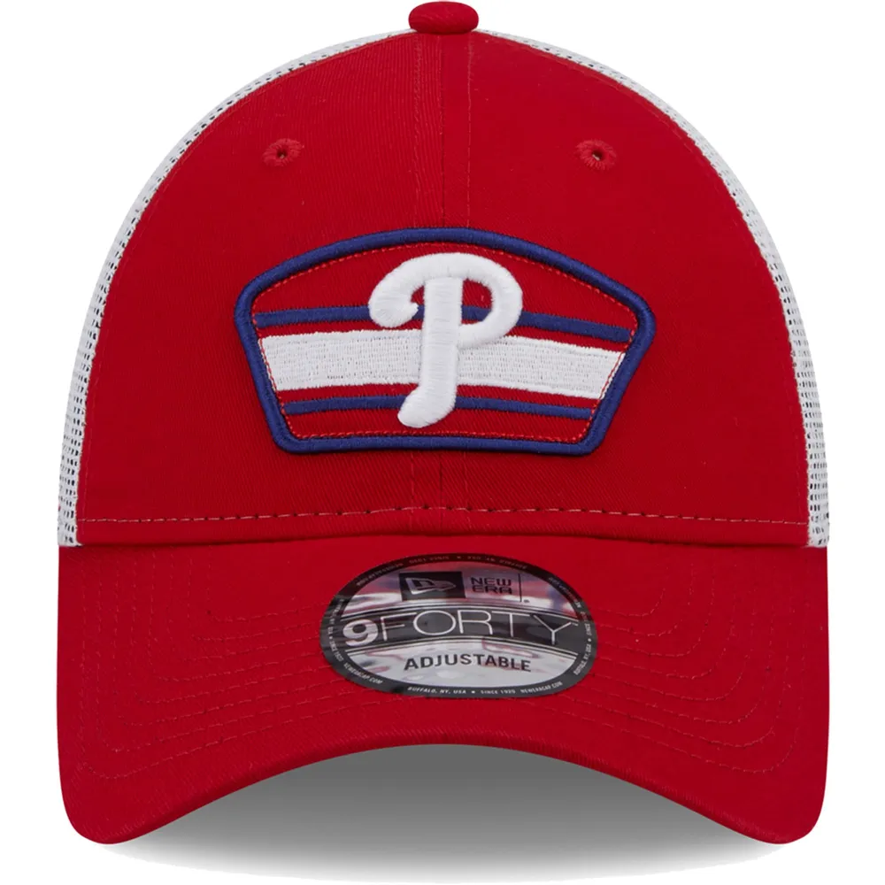 PHILLIES Patch/Trucker Hat-RED