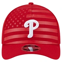 Men's New Era Red Philadelphia Phillies American Flag 9FORTY M-Crown A-Frame Adjustable Hat
