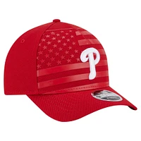 Men's New Era Red Philadelphia Phillies American Flag 9FORTY M-Crown A-Frame Adjustable Hat