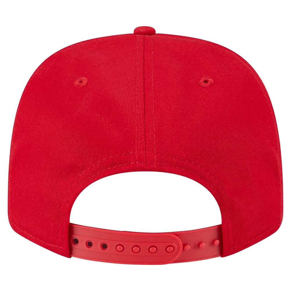 Men's New Era Red Philadelphia Phillies Circle Patch 9SEVENTY Stretch-Snap Hat