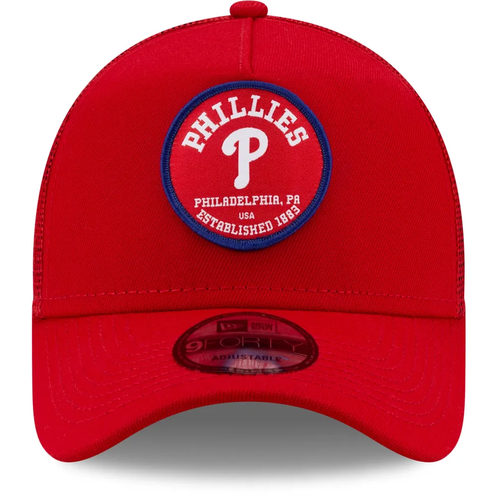 PHILLIES Patch/Trucker Hat-RED