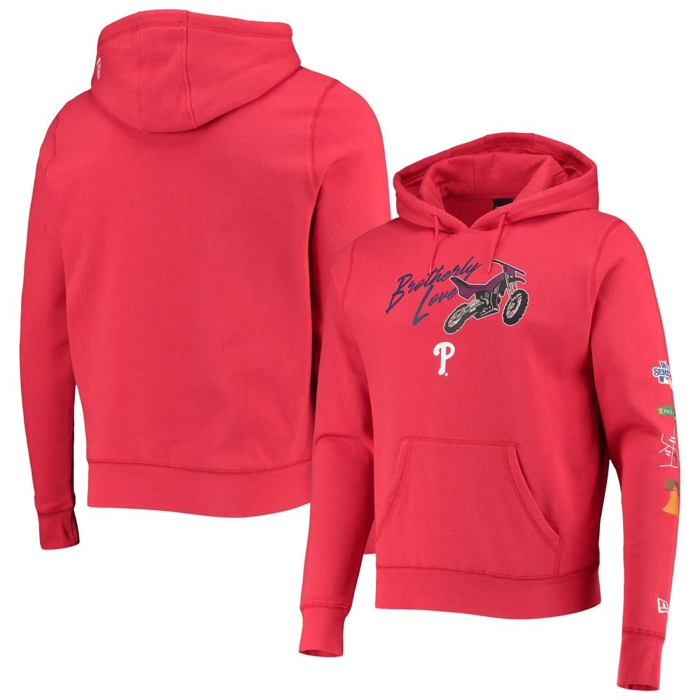 Men's New Era Red Philadelphia Phillies City Transit Pullover Hoodie