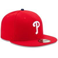 Men's New Era Red Philadelphia Phillies Game Authentic Collection On-Field 59FIFTY Fitted Hat