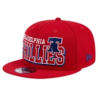 Men's New Era Red Philadelphia Phillies Game Day Bold 9FIFTY Snapback Hat