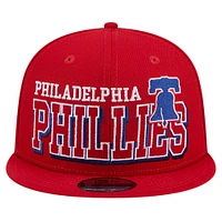 Casquette Snapback 9FIFTY Game Day Bold des Phillies de Philadelphie New Era pour hommes, rouge