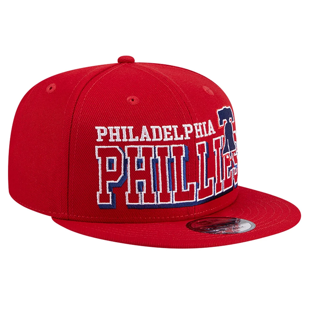 Casquette Snapback 9FIFTY Game Day Bold des Phillies de Philadelphie New Era pour hommes, rouge