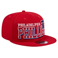 Casquette Snapback 9FIFTY Game Day Bold des Phillies de Philadelphie New Era pour hommes, rouge