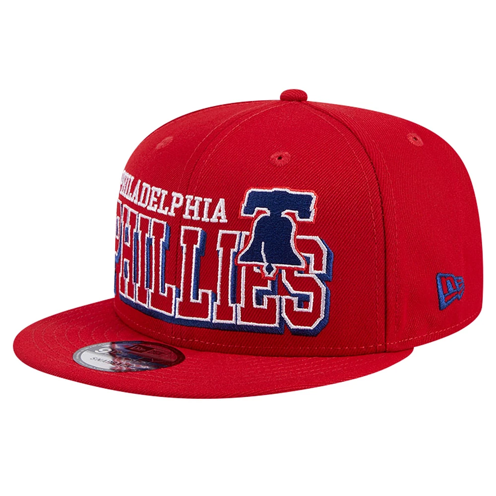 Casquette Snapback 9FIFTY Game Day Bold des Phillies de Philadelphie New Era pour hommes, rouge