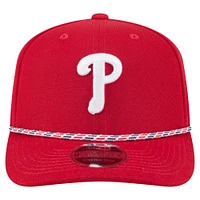 Men's New Era Red Philadelphia Phillies Multi-Rope 9SEVENTY Stretch-Snap Hat