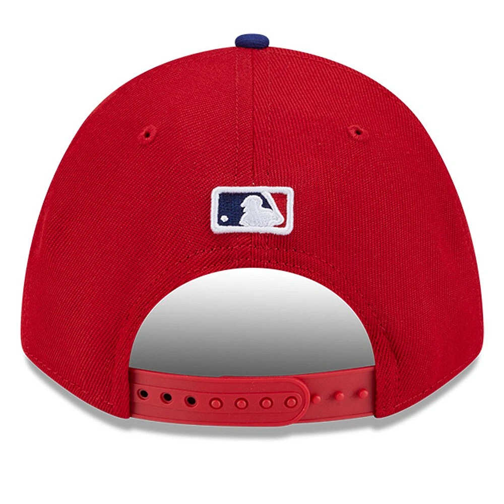 Men's New Era  Red Philadelphia Phillies Player Replica 9FORTY Adjustable Hat
