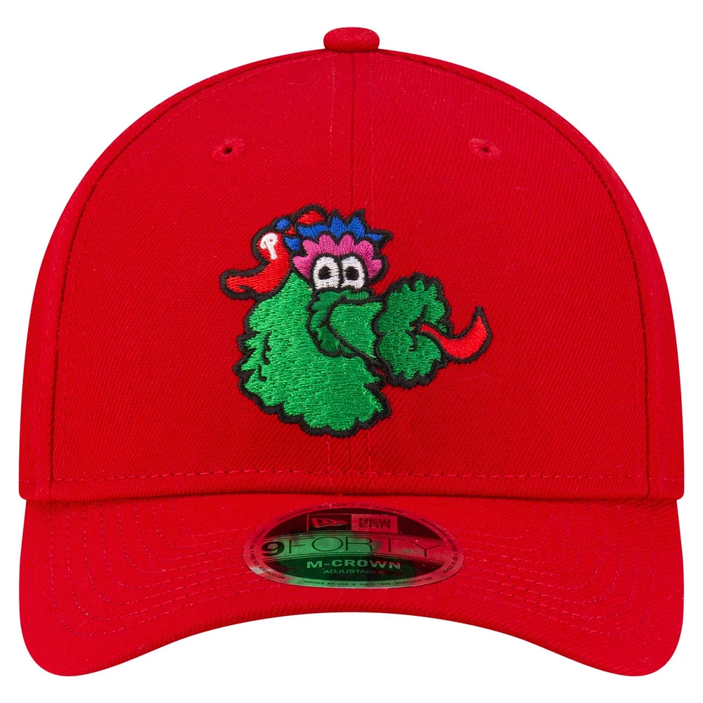 Men's New Era Red Philadelphia Phillies Player Replica 9FORTY Adjustable Hat