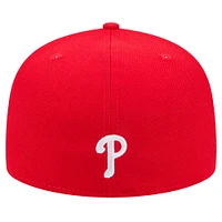 Men's New Era Red Philadelphia Phillies Ransom 59FIFTY Fitted Hat