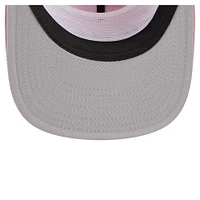 Casquette de golf ajustable rétro en satin rouge des Philadelphia Phillies pour homme de New Era
