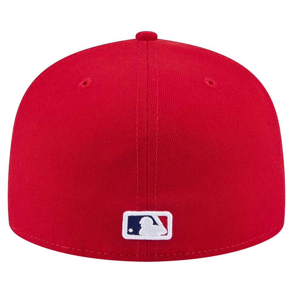 Men's New Era Red Philadelphia Phillies State Stitch 59FIFTY Fitted Hat