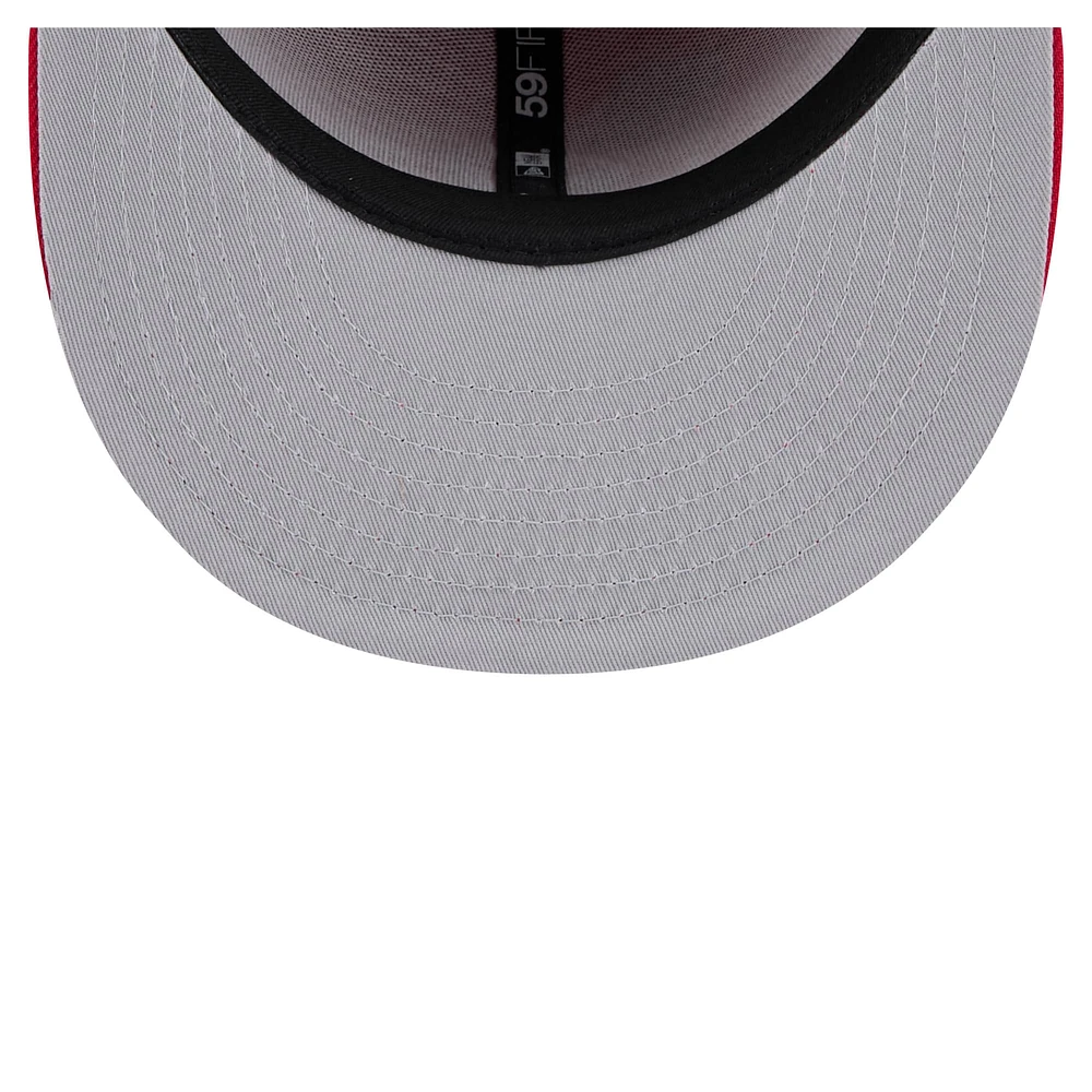 Men's New Era Red Philadelphia Phillies State Stitch 59FIFTY Fitted Hat