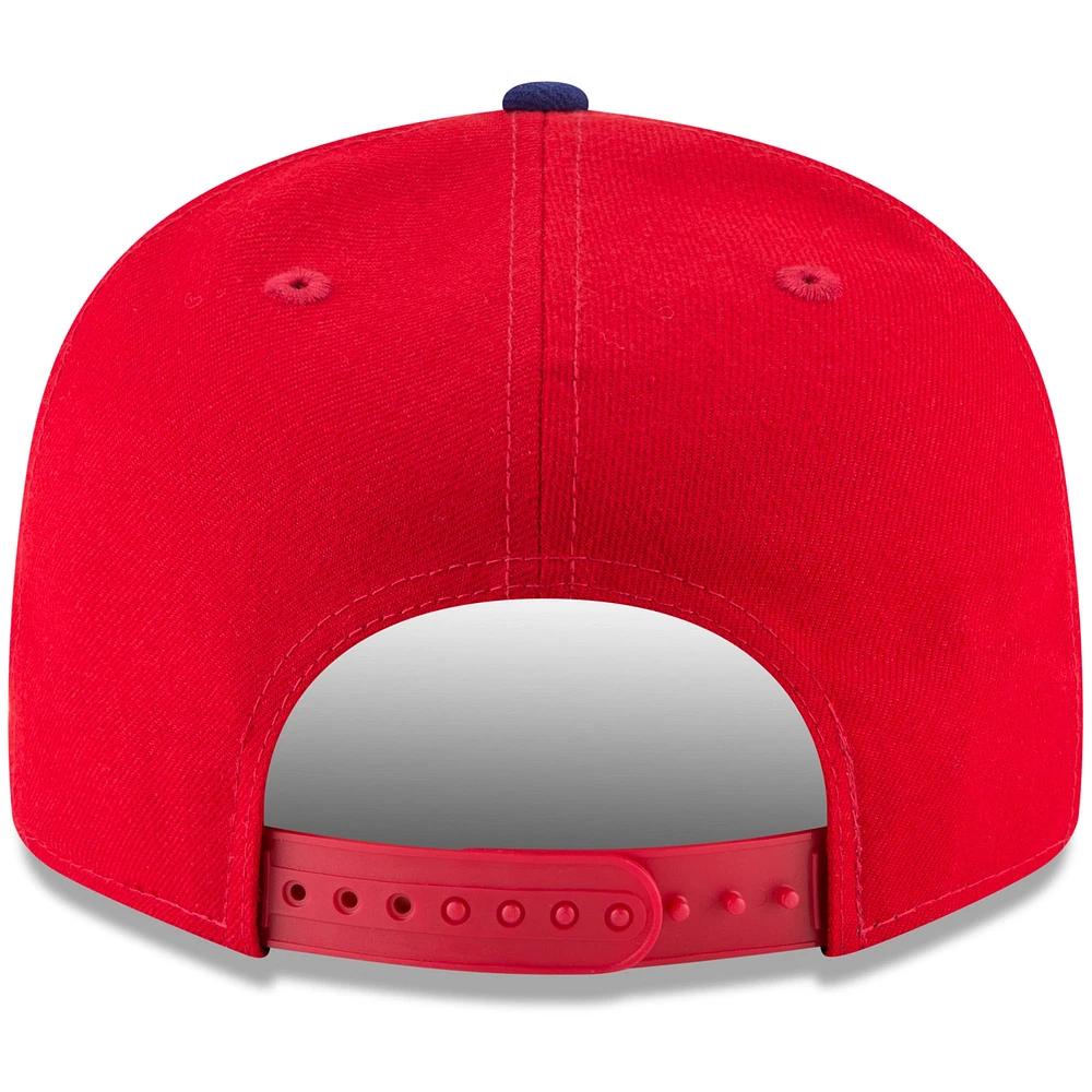 Men's New Era Red Philadelphia Phillies Team Color 9FIFTY Snapback Hat