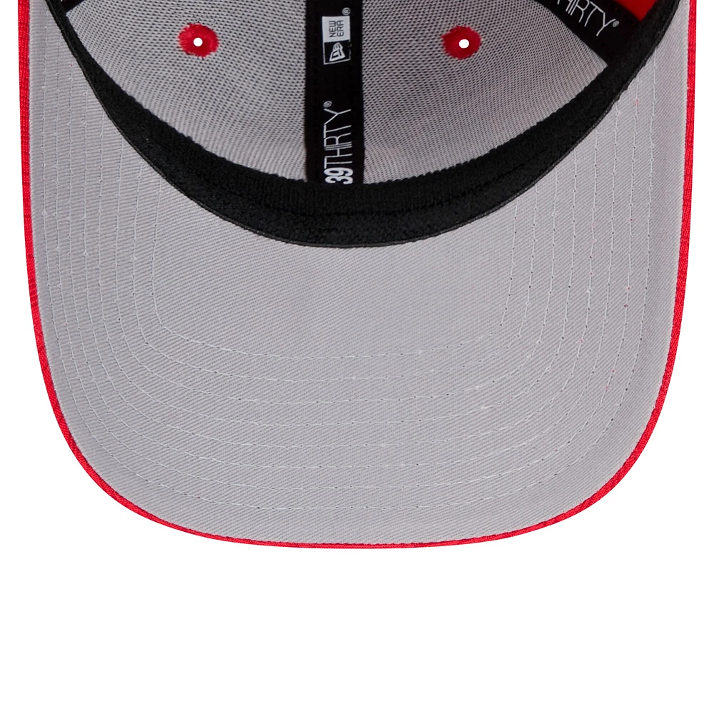 Casquette flexible rouge Philadelphia Phillies Tech 39THIRTY New Era pour hommes