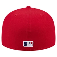Men's New Era Red Philadelphia Phillies Yarn Stitch 59FIFTY Fitted Hat