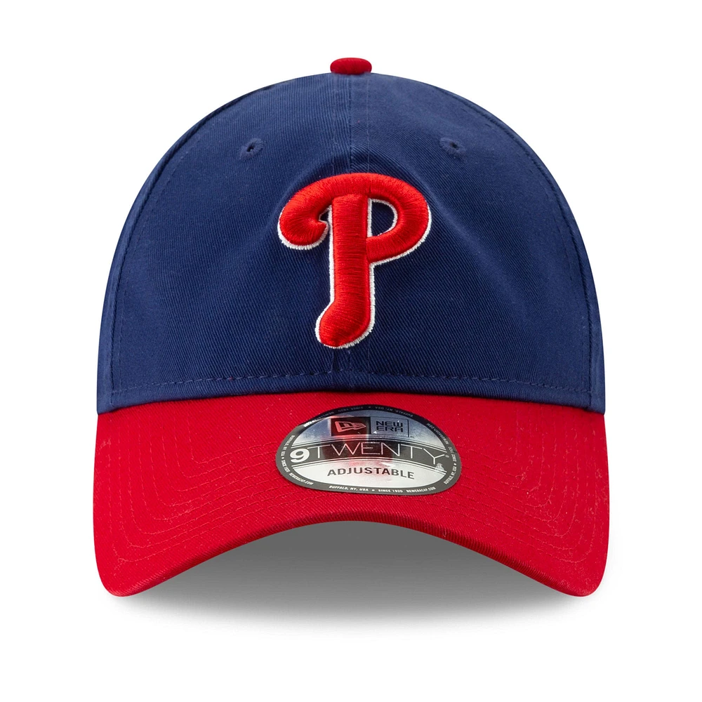 Casquette ajustable 9TWENTY pour homme New Era Royal/Red Philadelphia Phillies 2024 MLB Postseason Side Patch