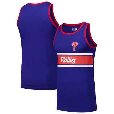 Débardeur Ringer en jersey New Era Royal Philadelphia Phillies pour hommes