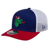 Casquette snapback de camionneur New Era Royal Philadelphia Phillies Phanatic 9SEVENTY pour hommes