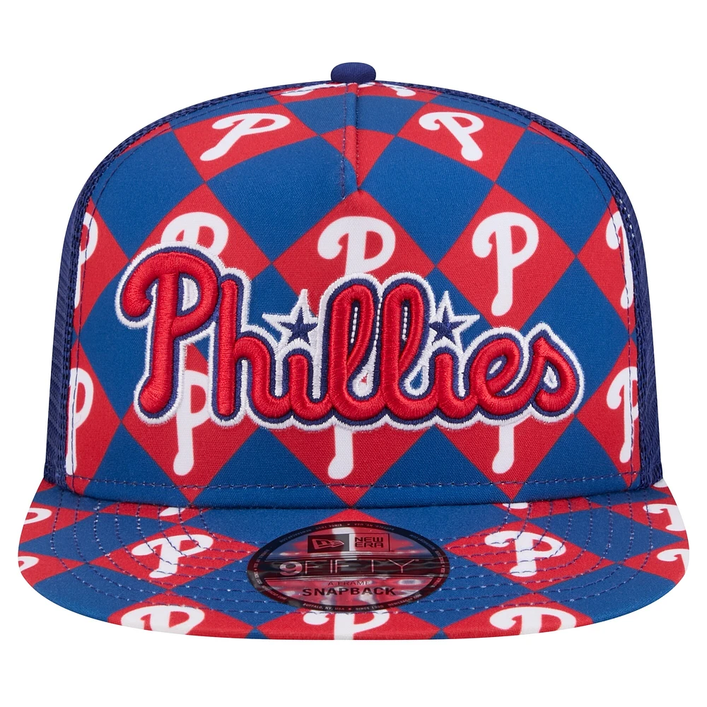 Casquette Snapback 9FIFTY Snapback Royal Philadelphia Phillies Seeing Diamonds New Era pour hommes