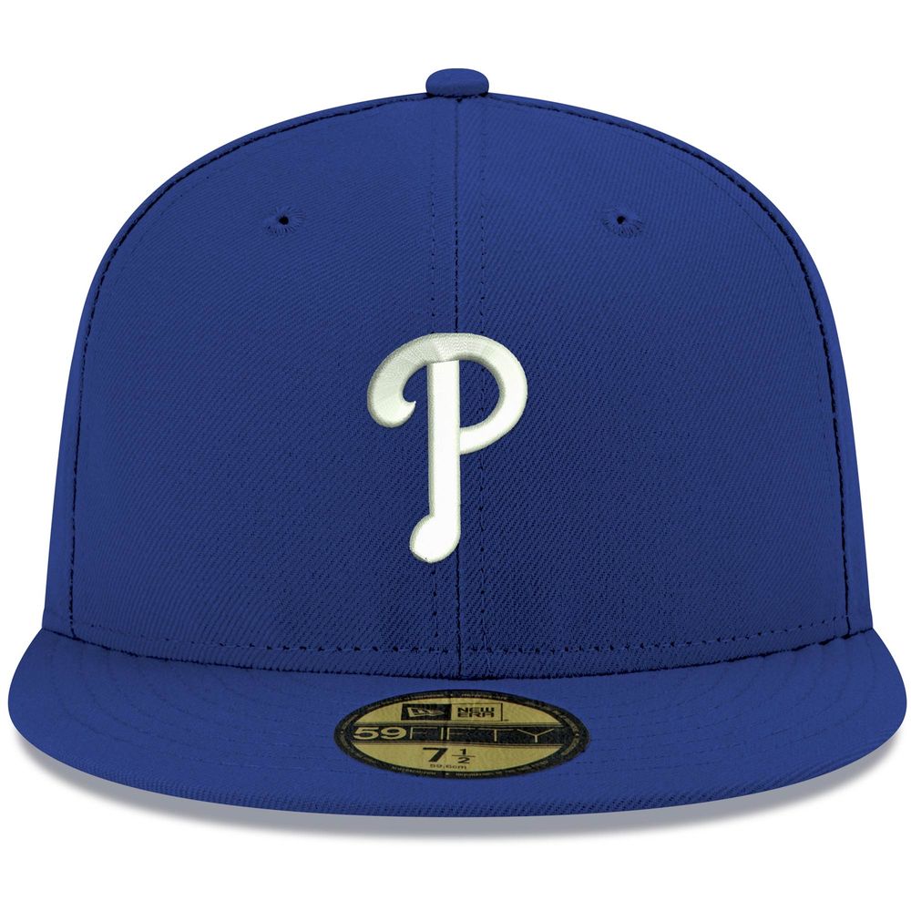 Men's New Era Royal Philadelphia Phillies White Logo 59FIFTY Fitted Hat