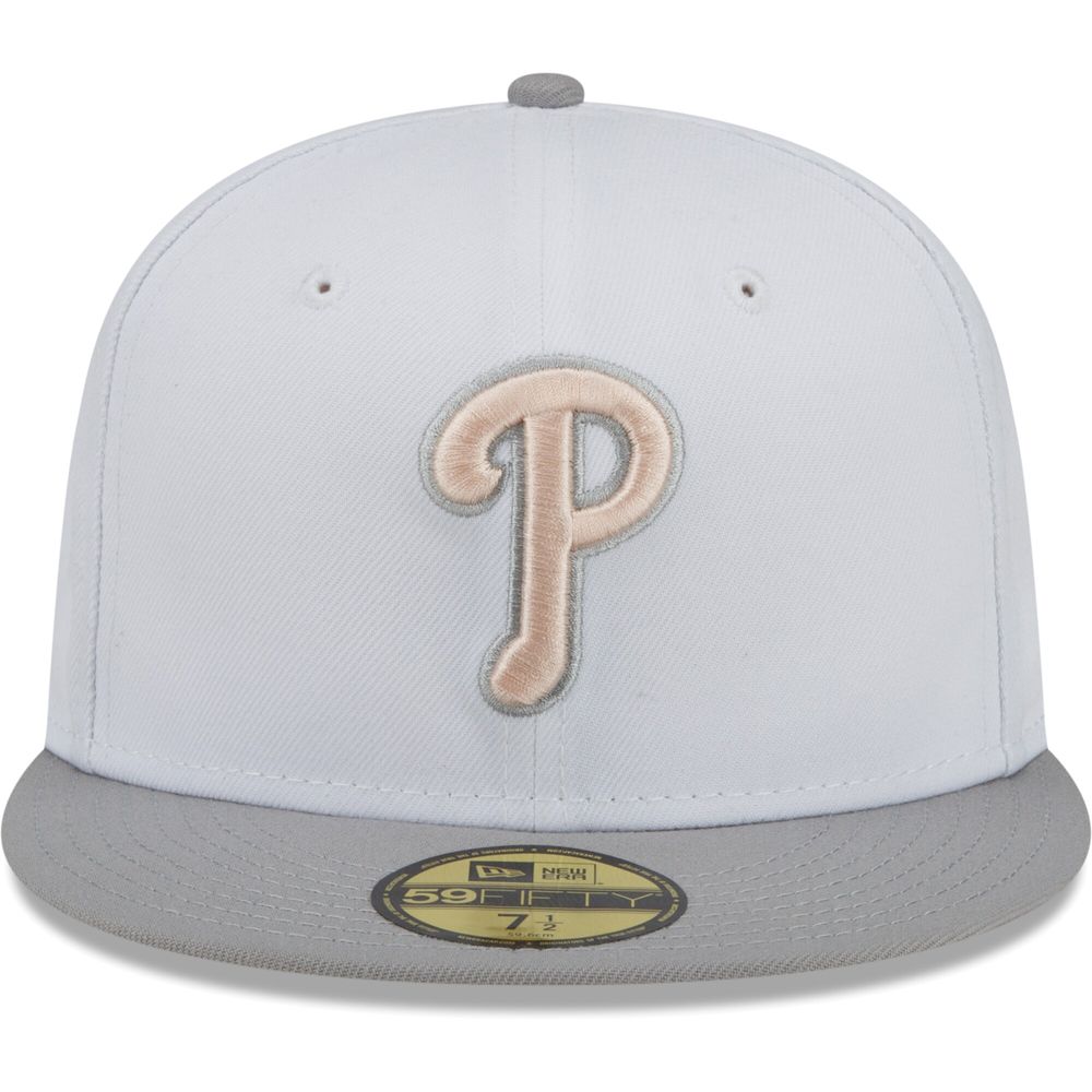 Philadelphia Phillies New Era White on White 59FIFTY Fitted Hat