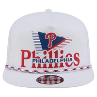 Men's New Era  White Philadelphia Phillies Collide Golfer Snapback Hat